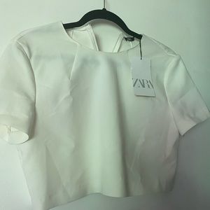 NWT Zara Cropped Work Top